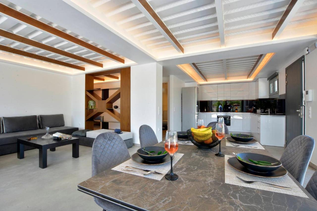 Villa Flamingo - 4 Bedrooms - Private Pool - Next To Renowned Issos Beach & Lake Korission Línia Dış mekan fotoğraf